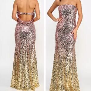 Violet Weekend Formal Gown 5/6 Juniors Sequin Ombre Prom Special Occasion Party